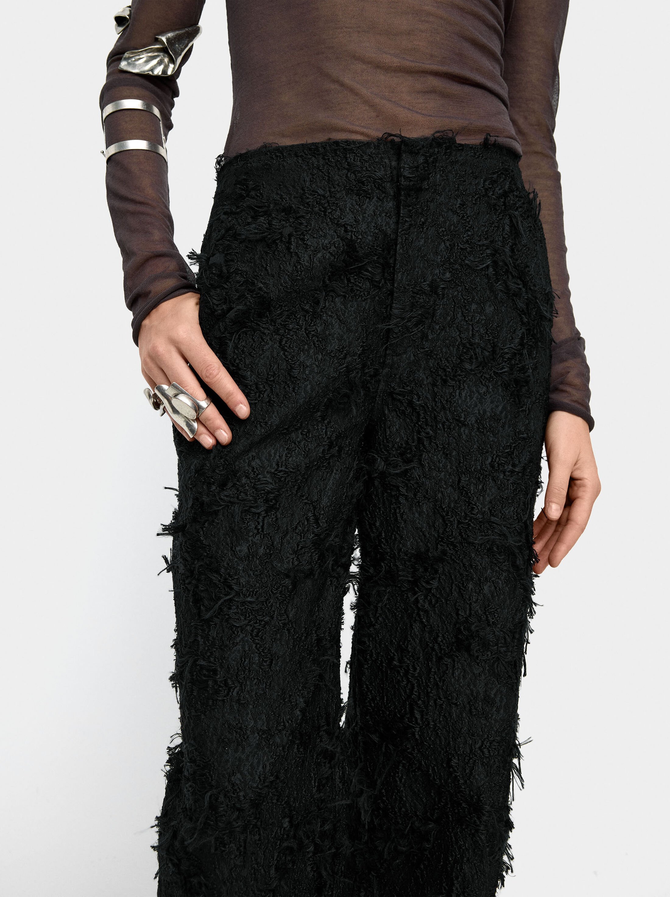 Trousers with cotton texture image number 3.0