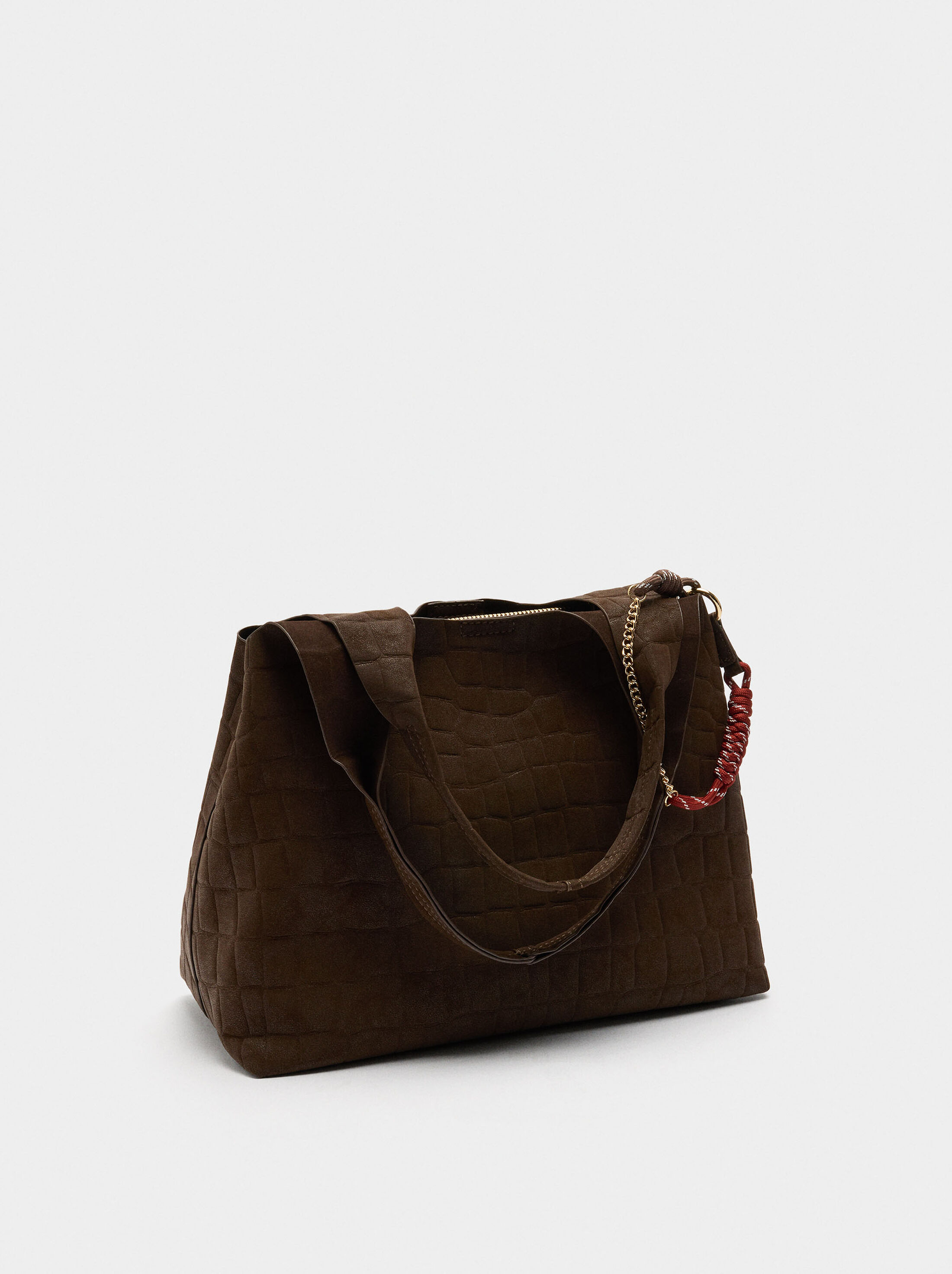 Shopper bag with animal embossing image number 3.0