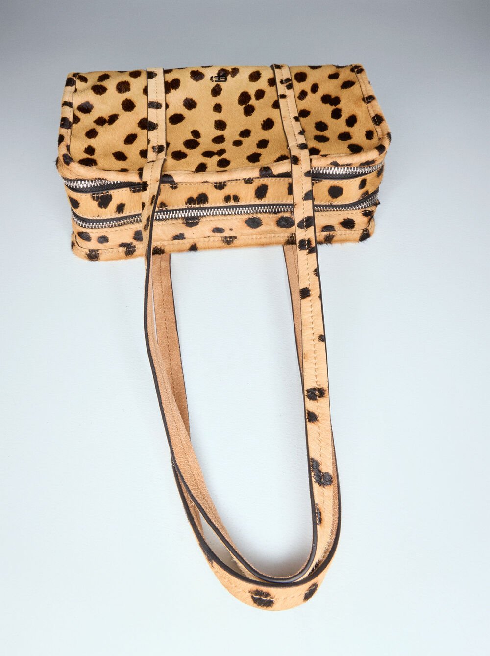 Bolso bowling de piel estampado animal