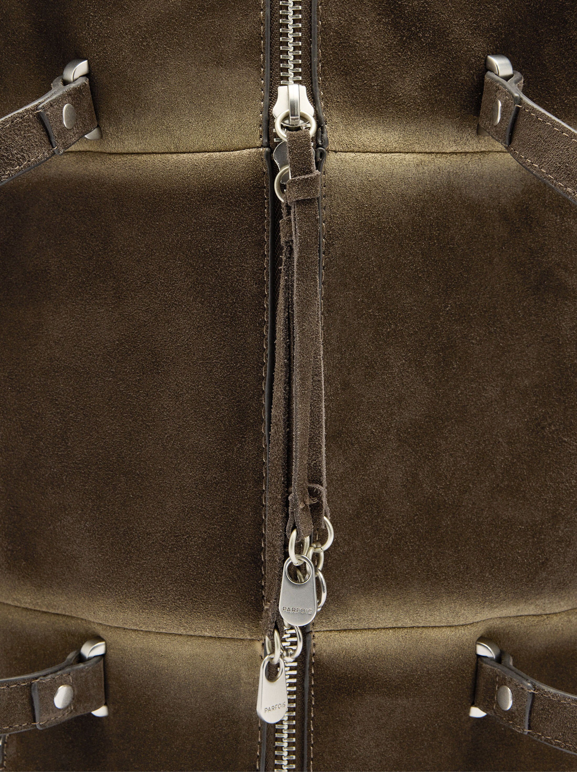 Leather tote bag image number 4.0