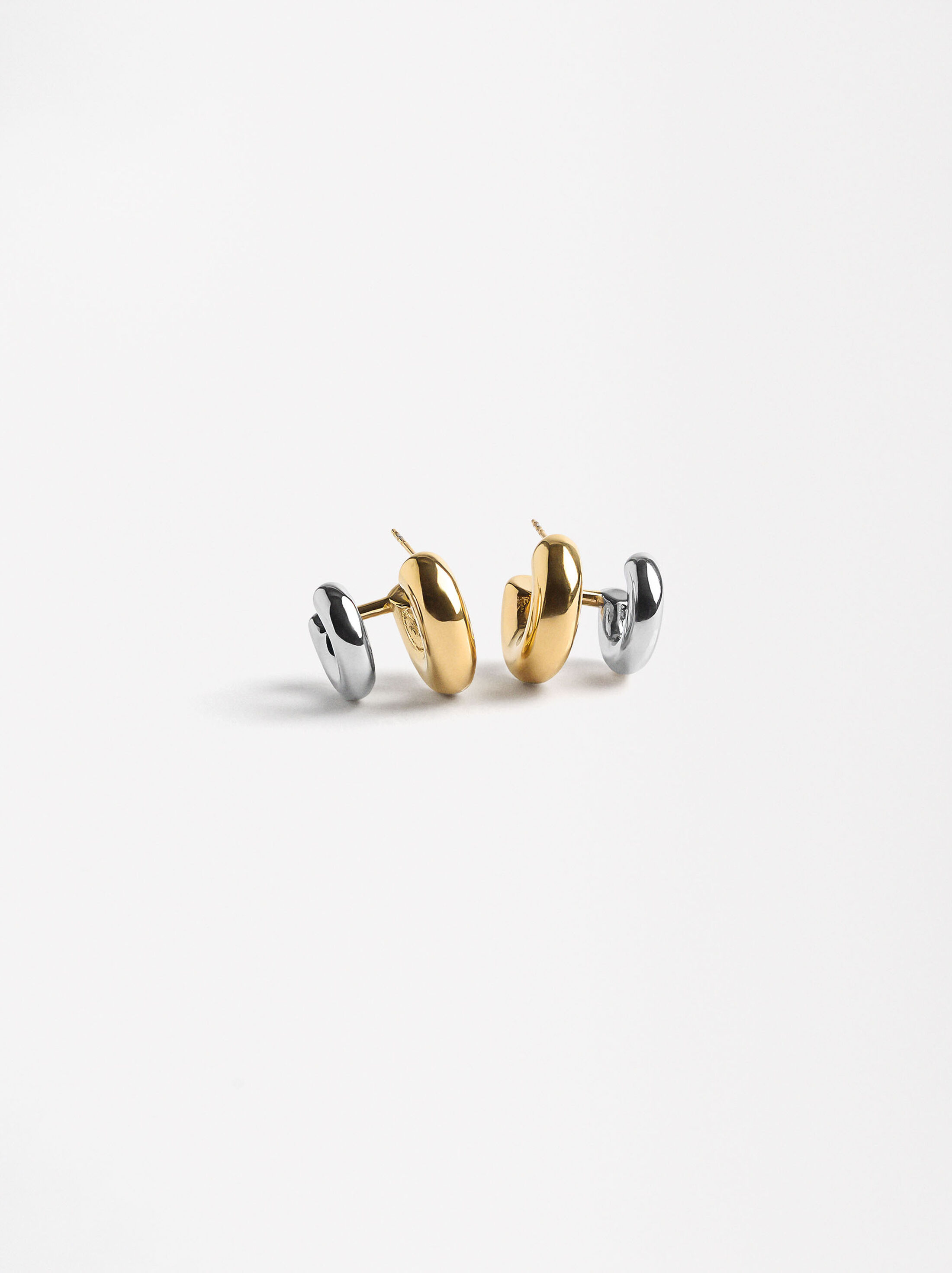 Set de pendientes bicolor - Acero inoxidable image number 0.0