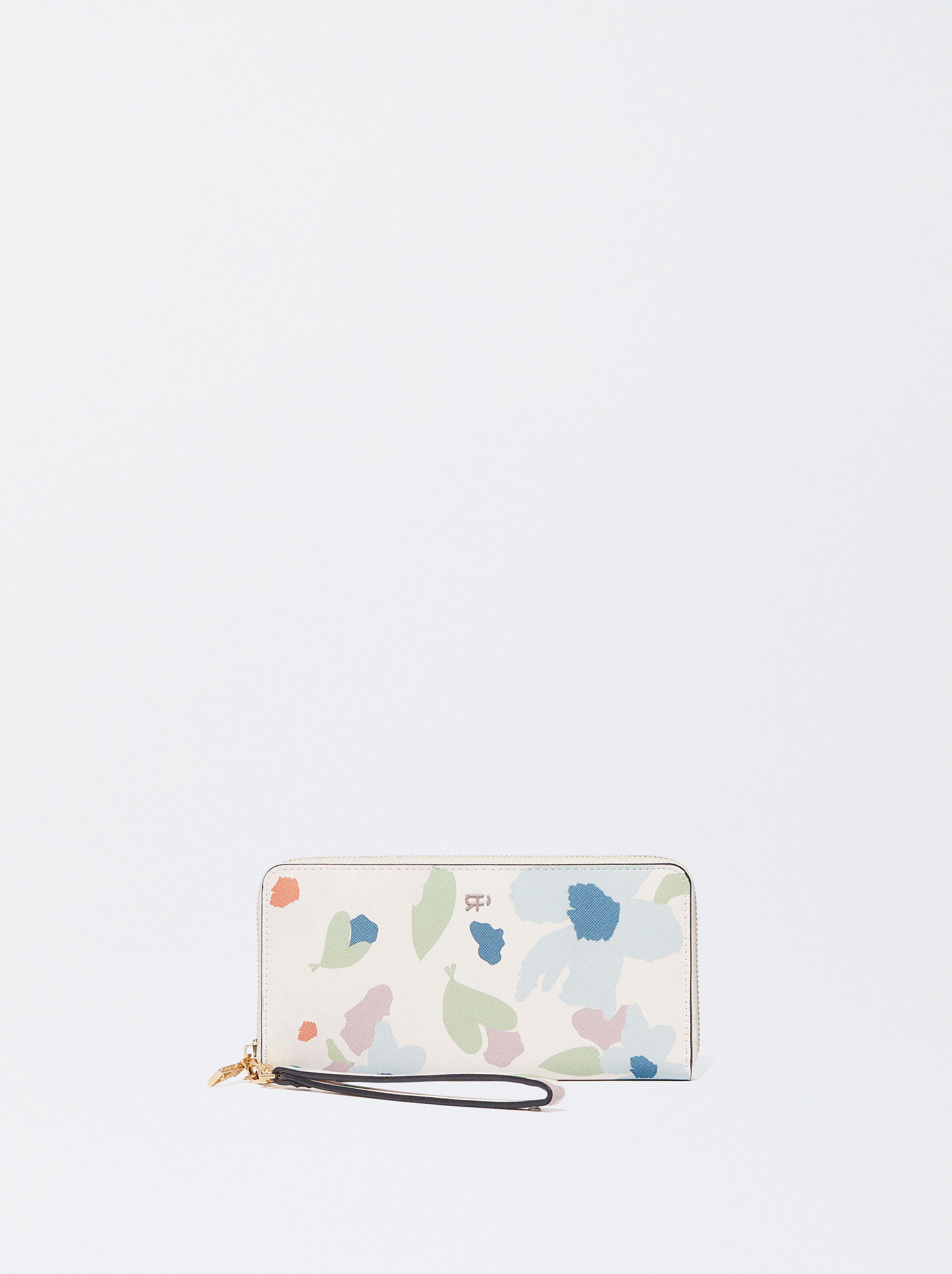 Floral Print Purse With Zip image number 0.0
