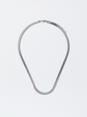 Personalisierte Stahl-Halskette, Silber, hi-res