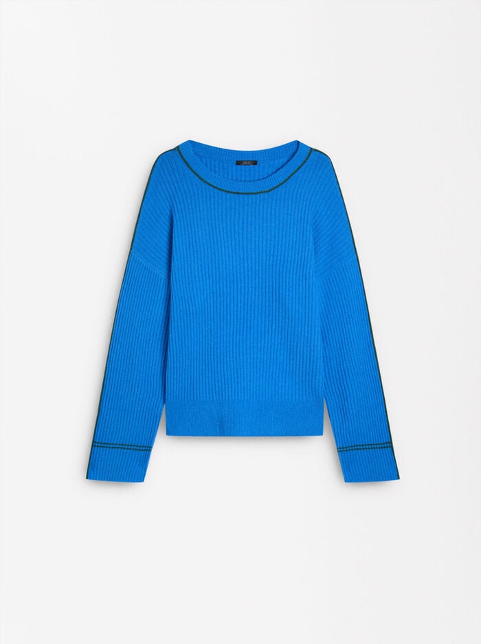 Jersey de punto con detalle en contraste