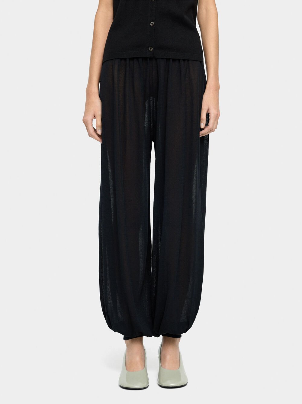 Cotton knit trousers