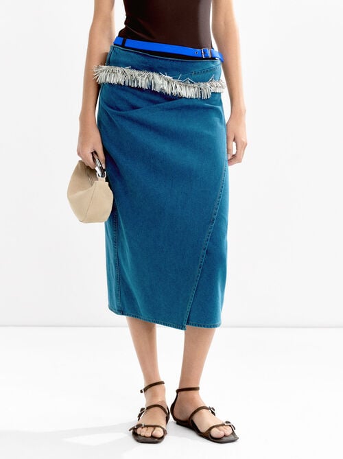 Cotton wrap skirt