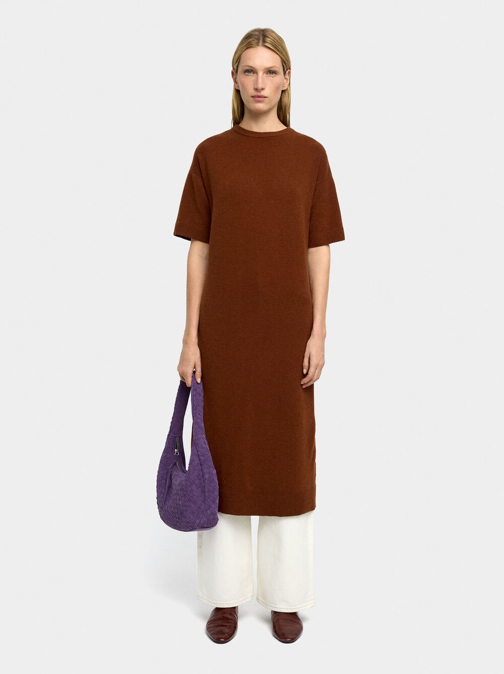 Vestido midi de punto