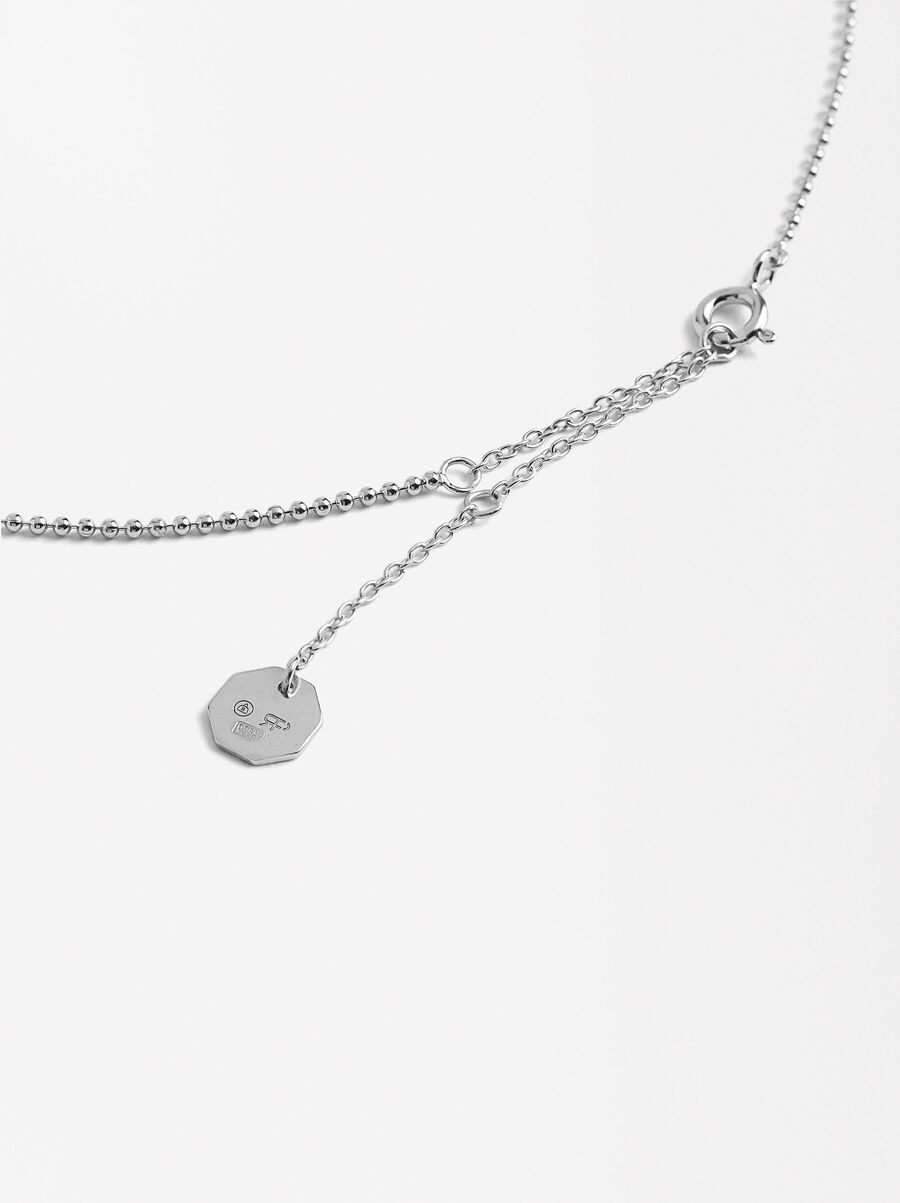 Bicolor necklace with star - 925 sterling silver