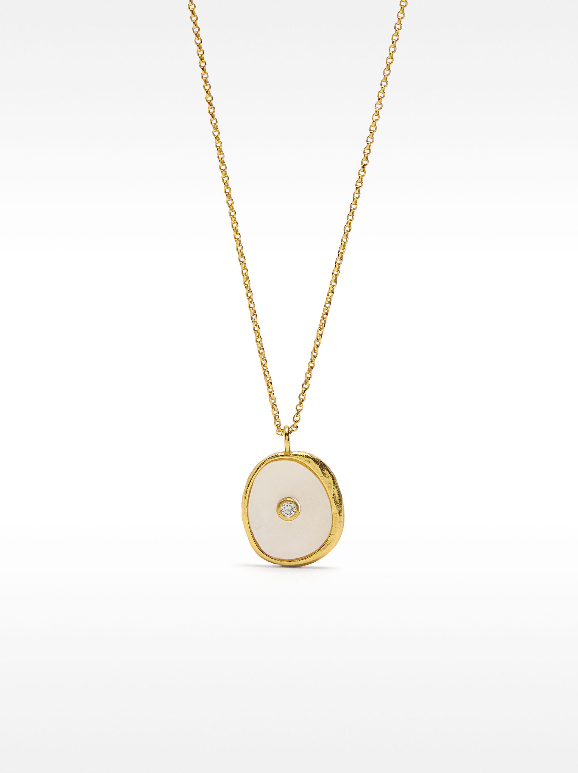 Collana con perla d’acqua dolce e zirconia – argento sterling 925 image number 0.0