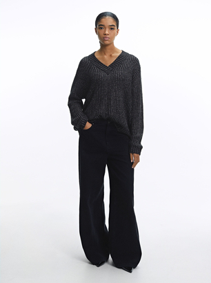 Knit Sweater With Wool, Black, hi-res