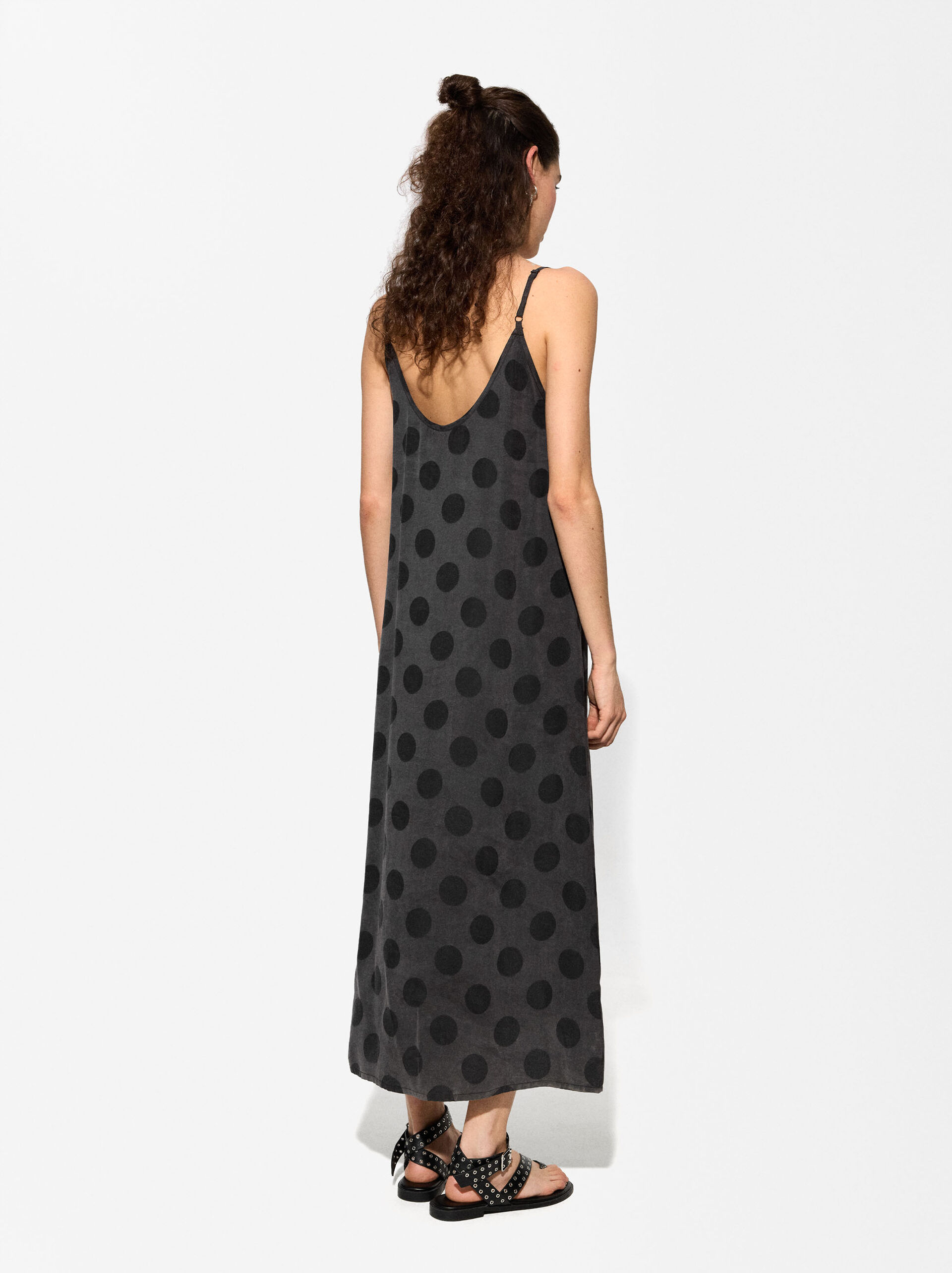 Polka Dot Strappy Dress image number 4.0