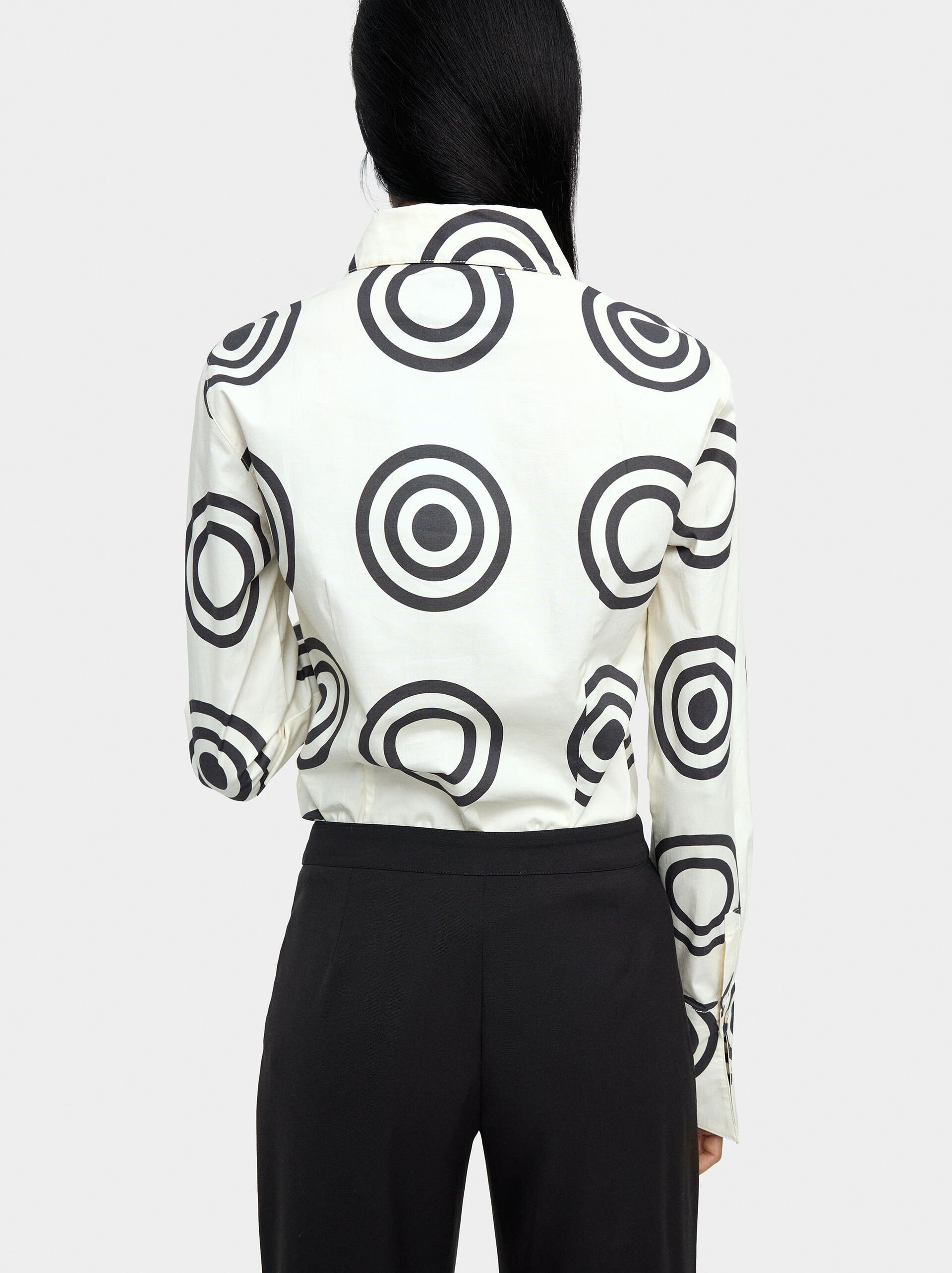 Cotton shirt with circles image number 3.0