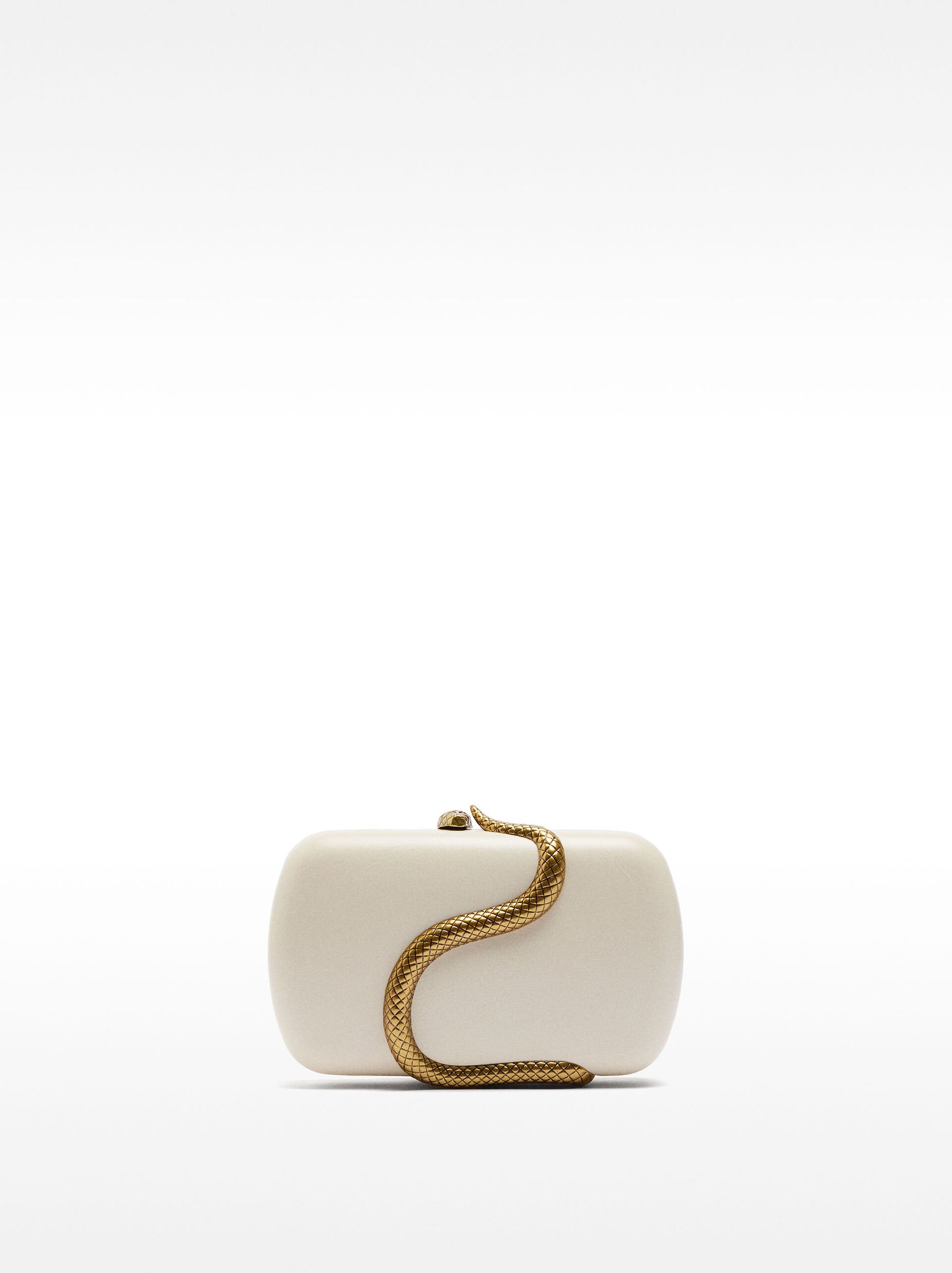 Snake print evening clutch image number 0.0