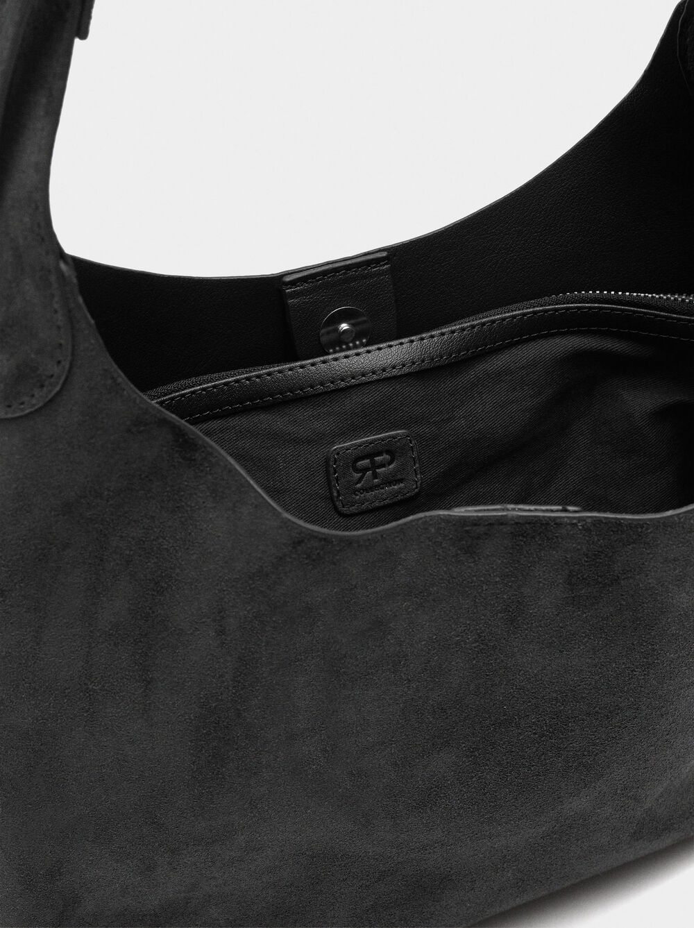 Suede leather shoulder bag