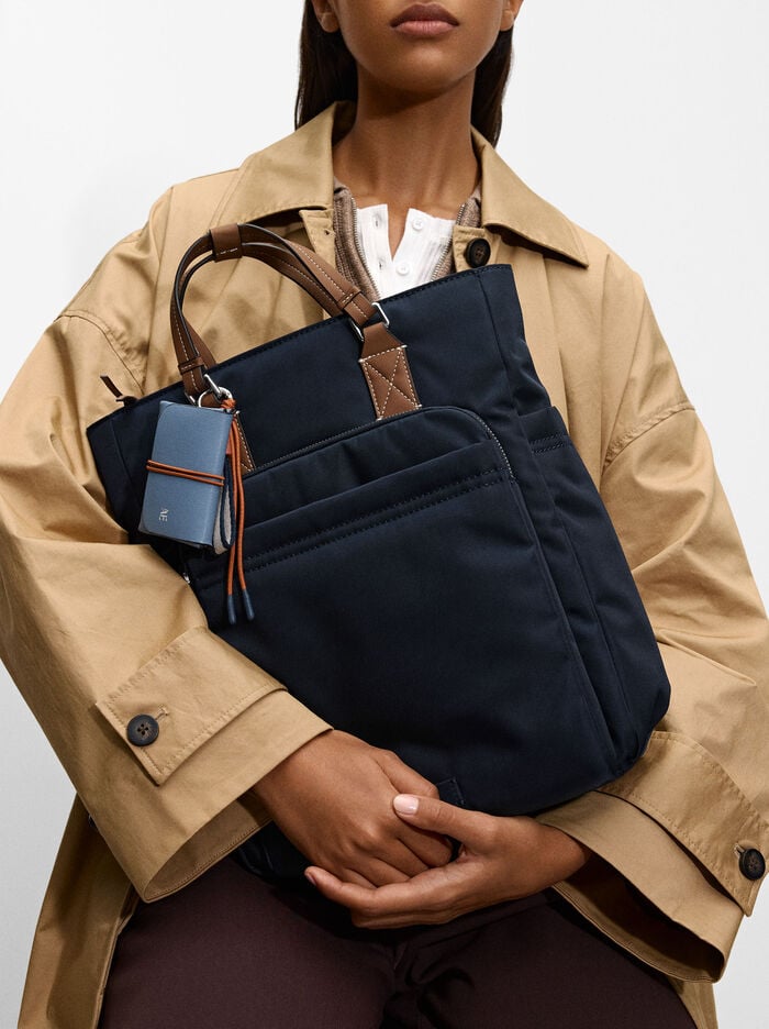 Nylon backpack with pendant
