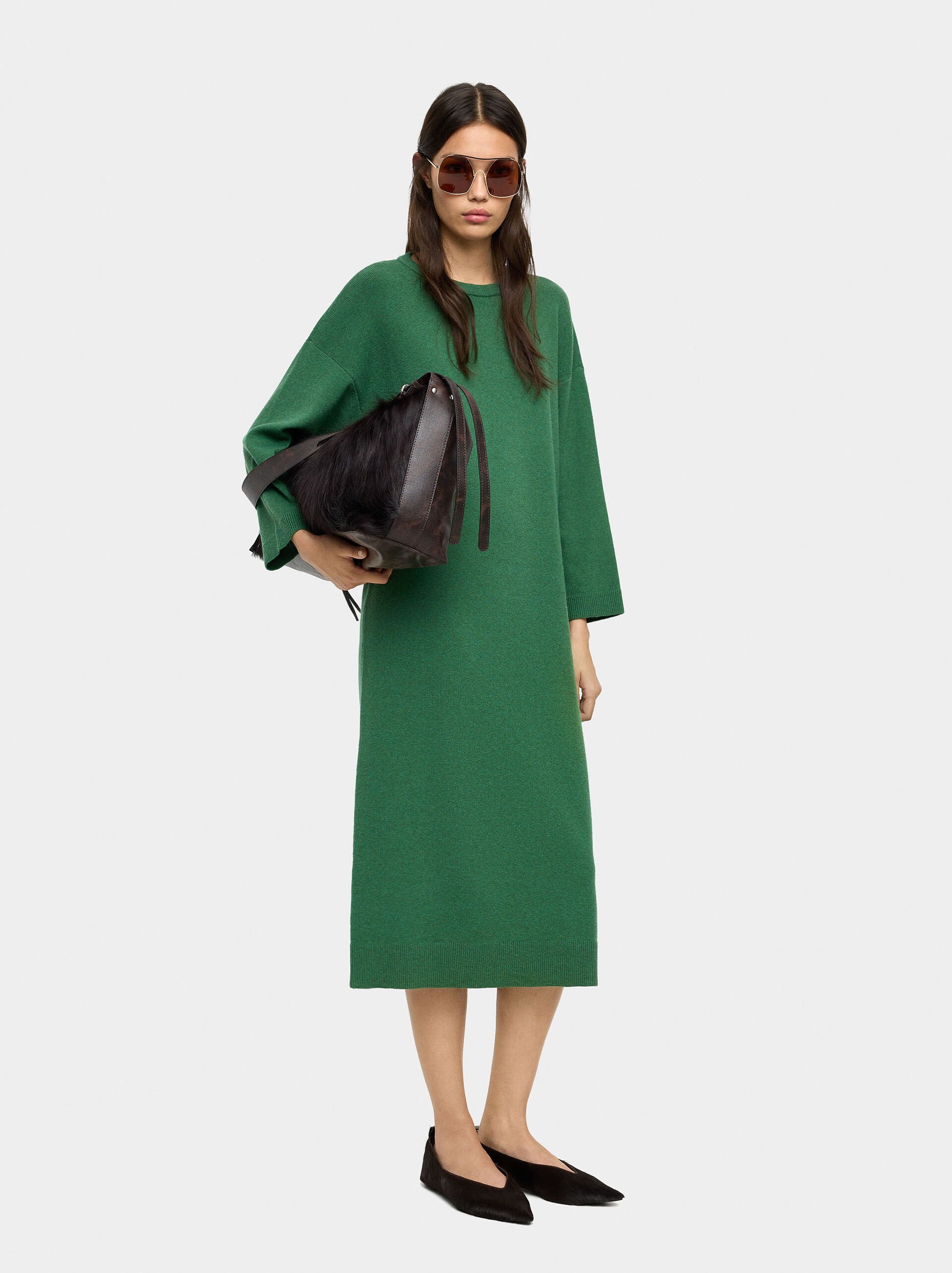 Midi knit dress image number 0.0