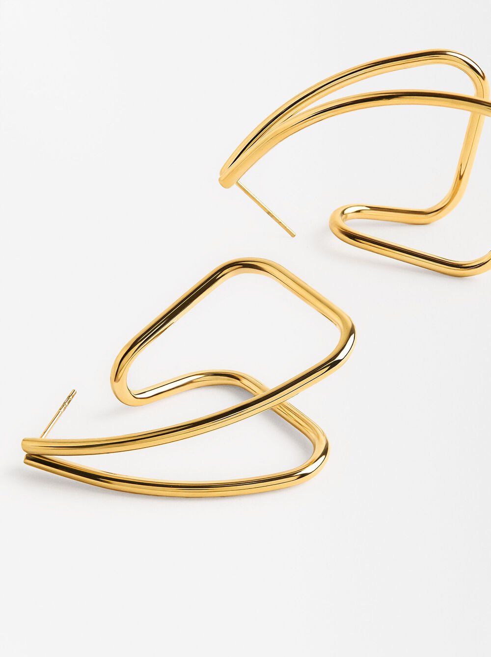 Doppel-Effekt-Ohrringe - Edelstahl