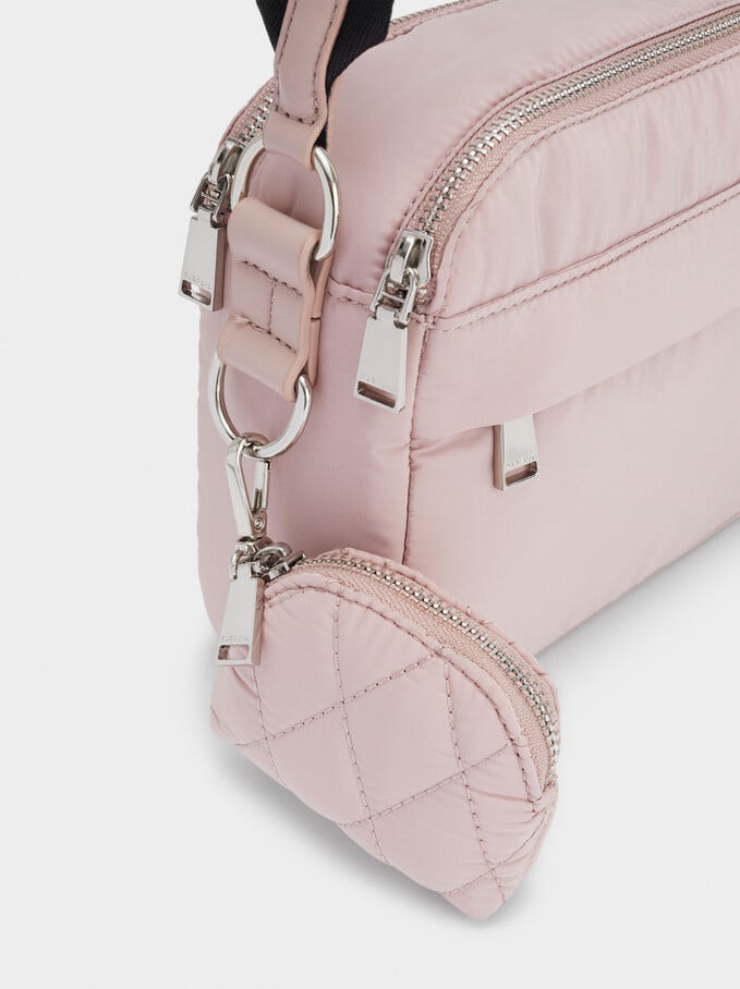 Nylon Crossbody Bag, Pink, hi-res