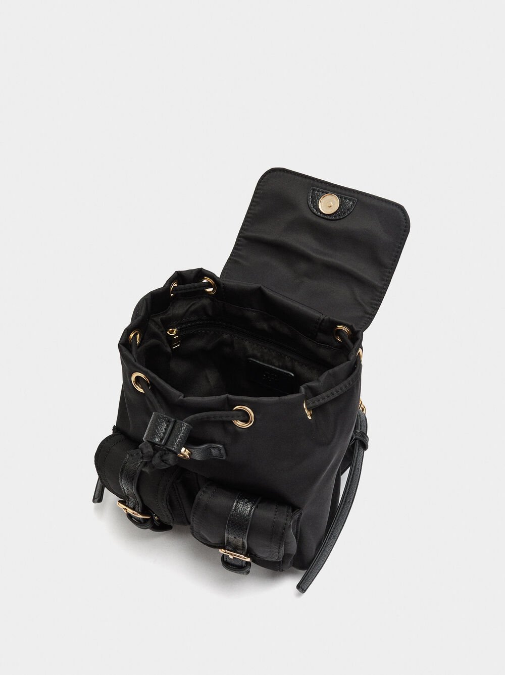 Mini sac à dos en nylon avec pendentif