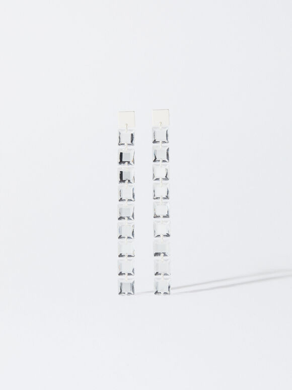 Silver Earrings , Silver, hi-res
