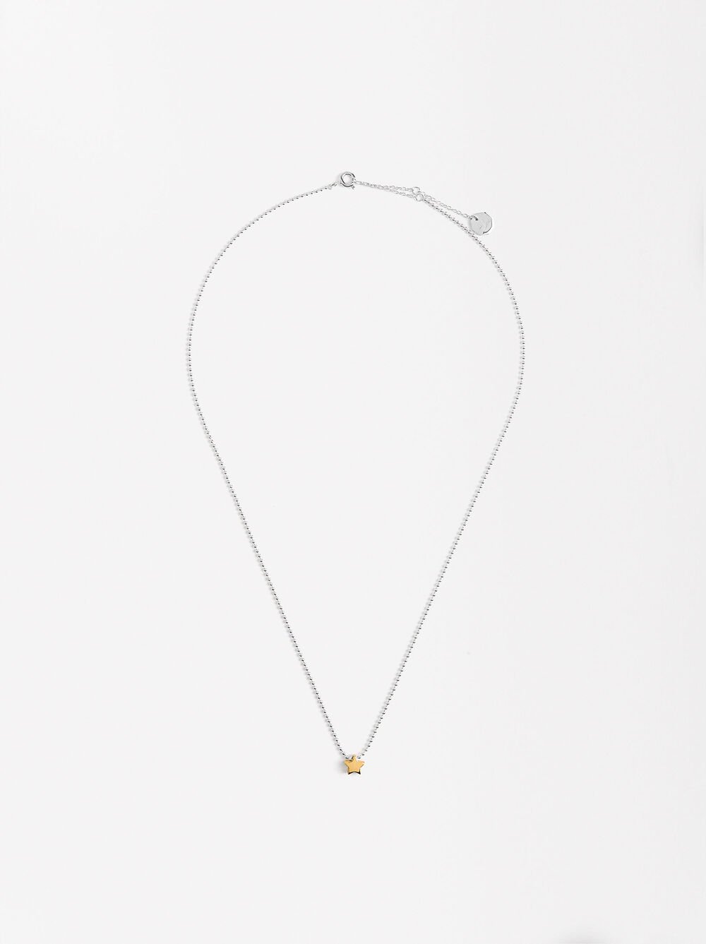 Collar bicolor con estrella - Plata de ley 925