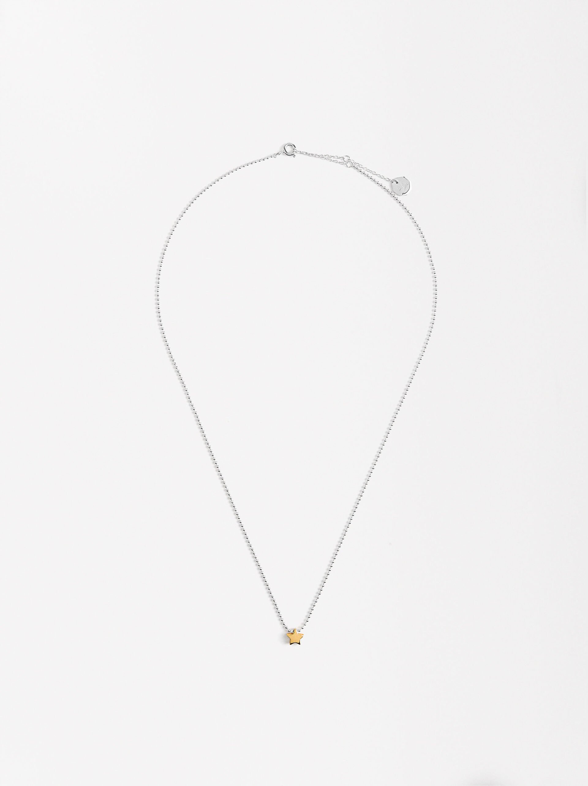 Bicolor necklace with star - 925 sterling silver image number 0.0