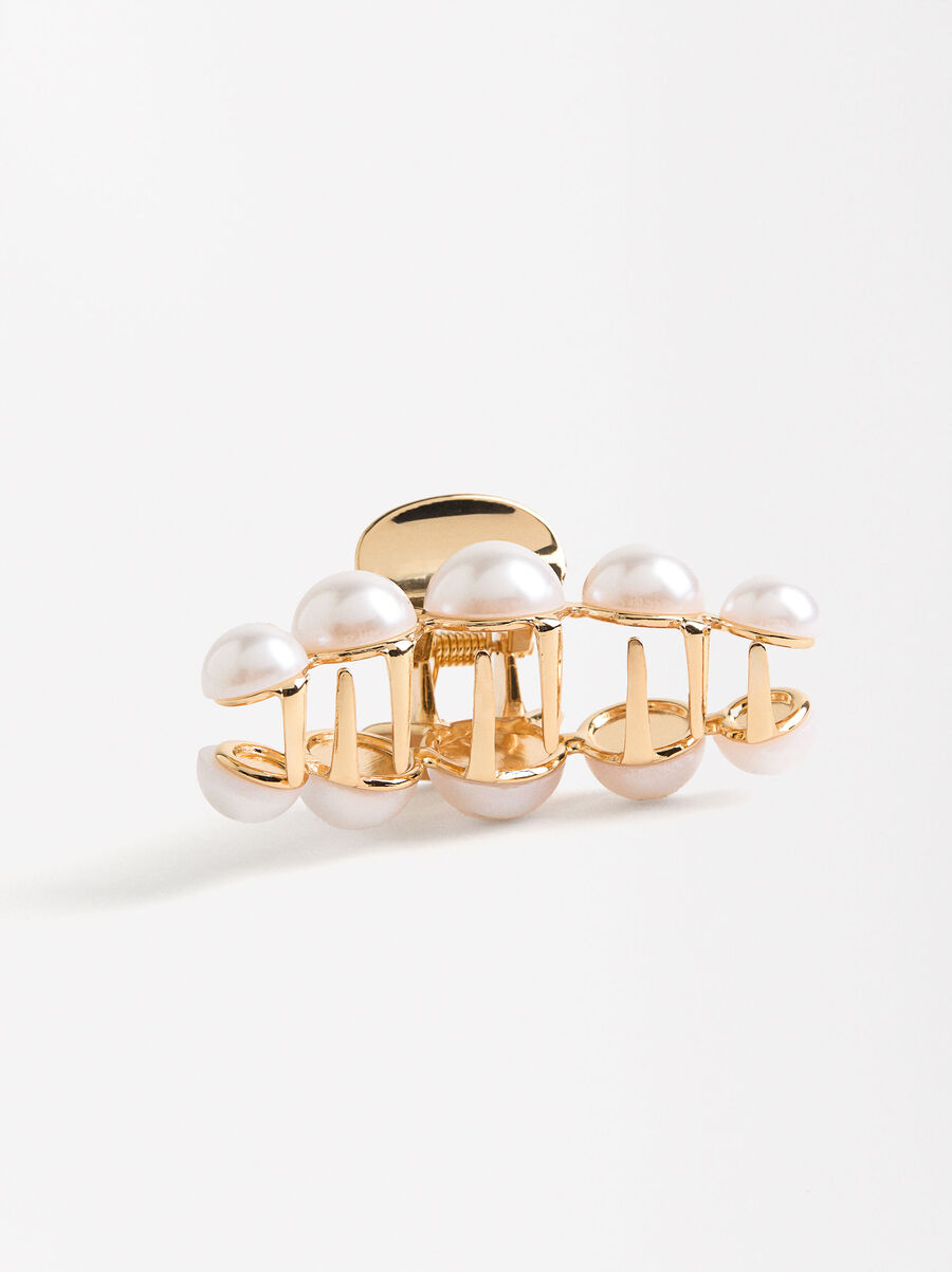 Hair claw with pearls