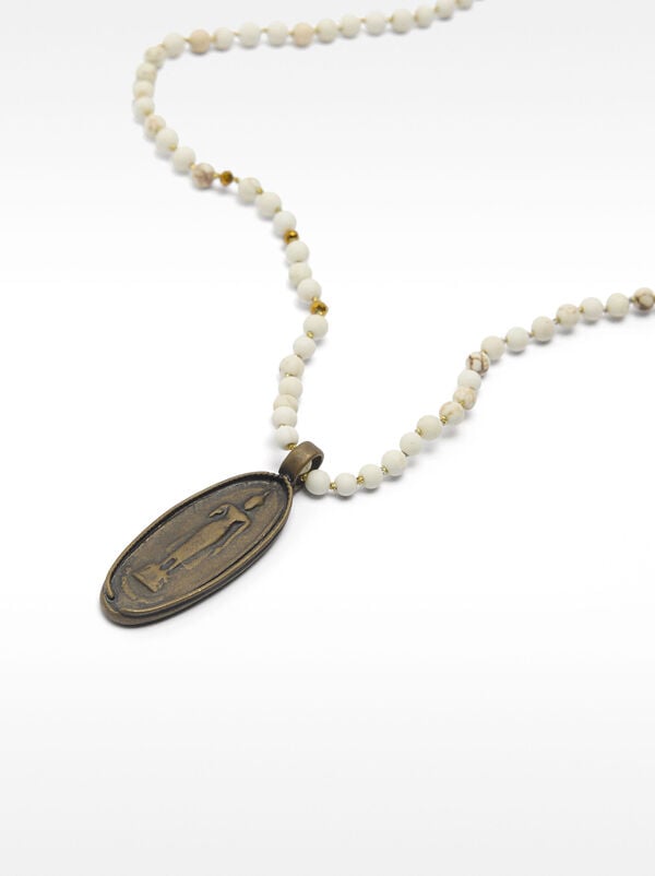 Necklace with stones and pendant