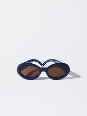 Sonnenbrille Mit Ovalem Rahmen image number 0.0