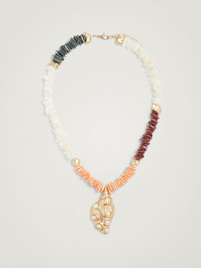 Collier Avec Coquillage Et Perle, Multicolore, hi-res