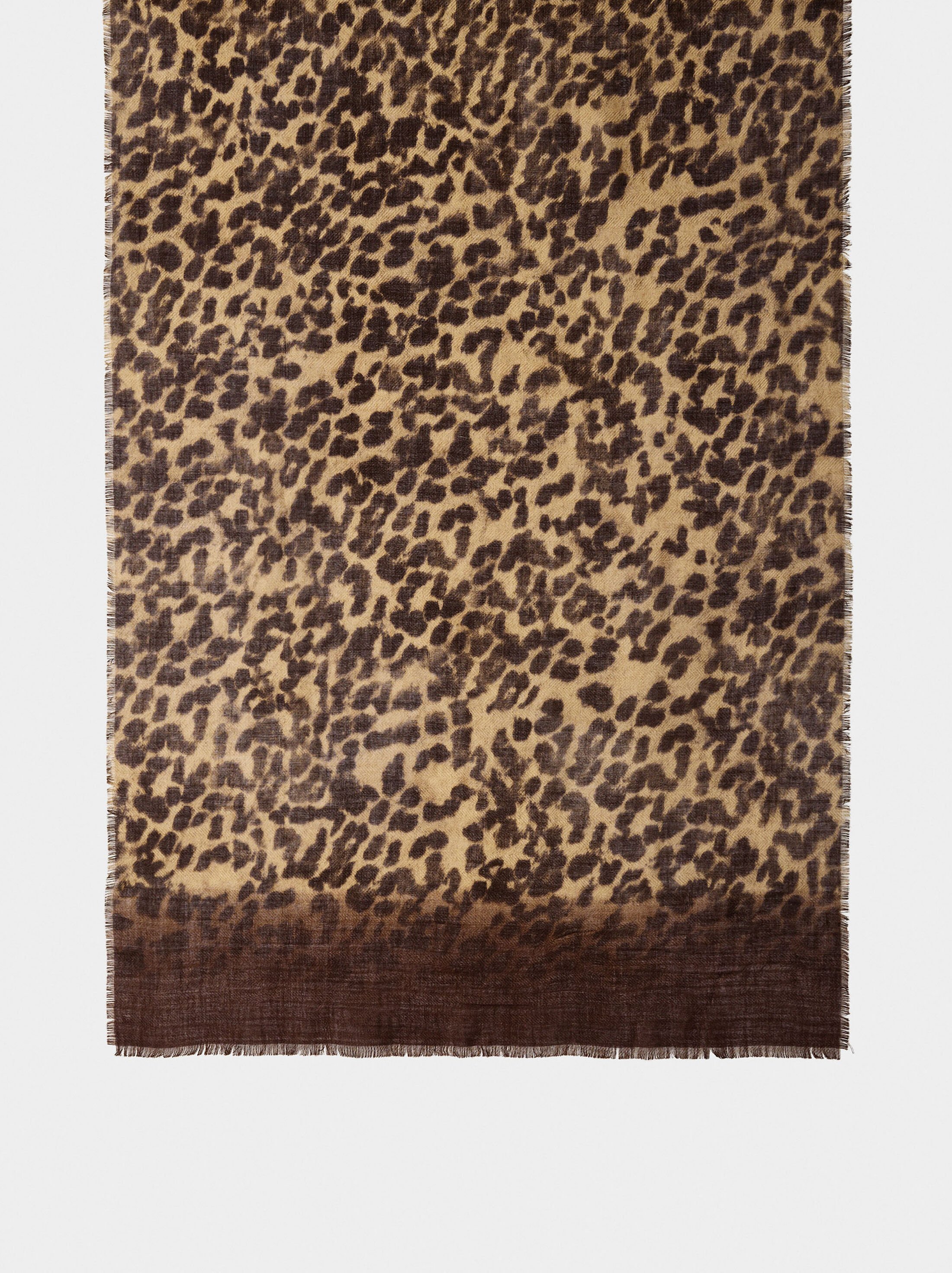 Scarf with animal printed image number 2.0