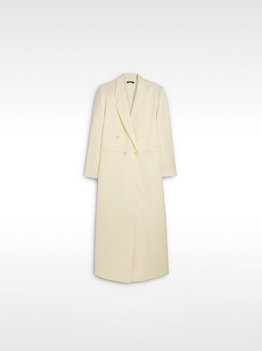Long blazer with shoulder pads