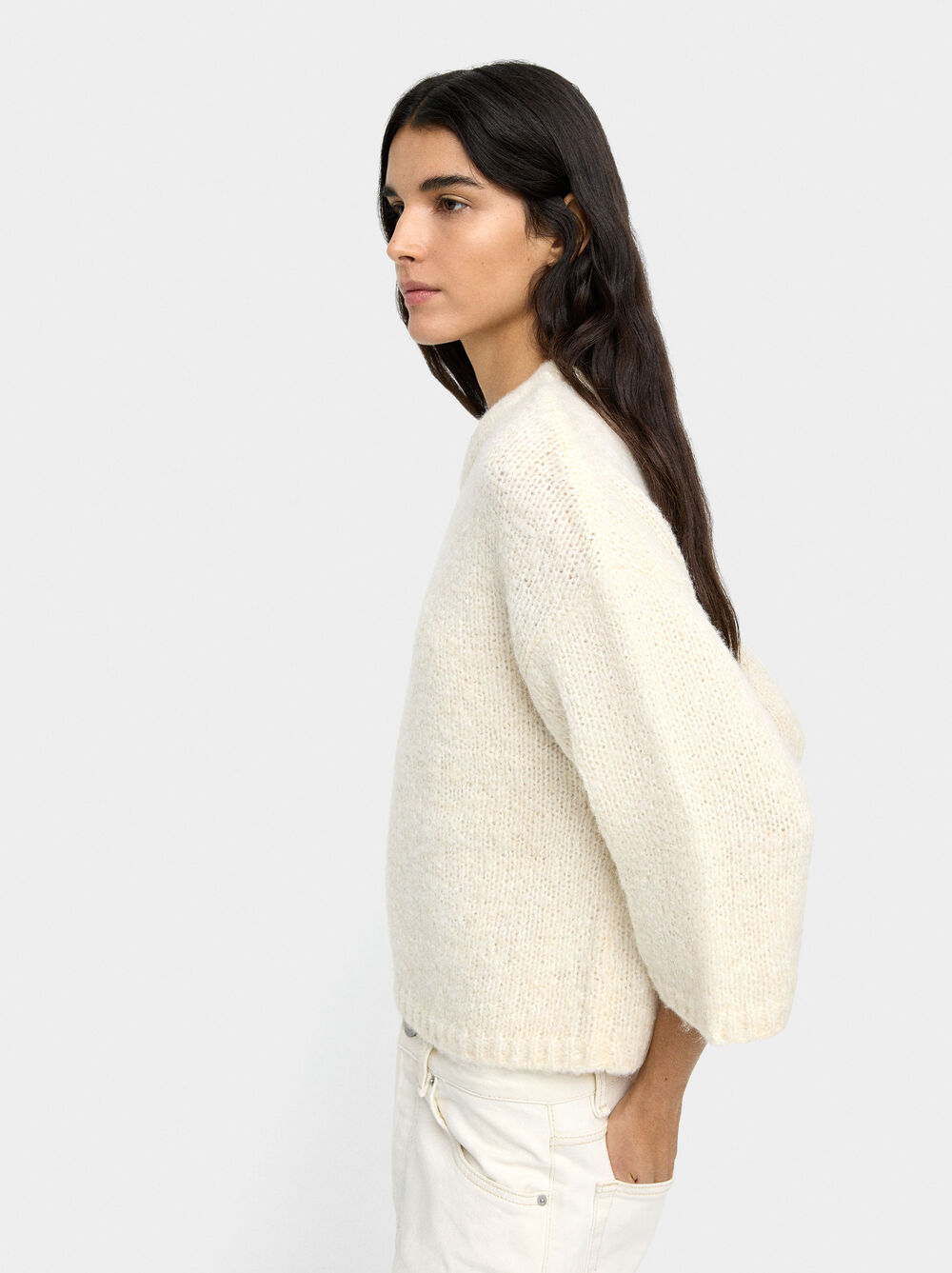 Plain knit sweater