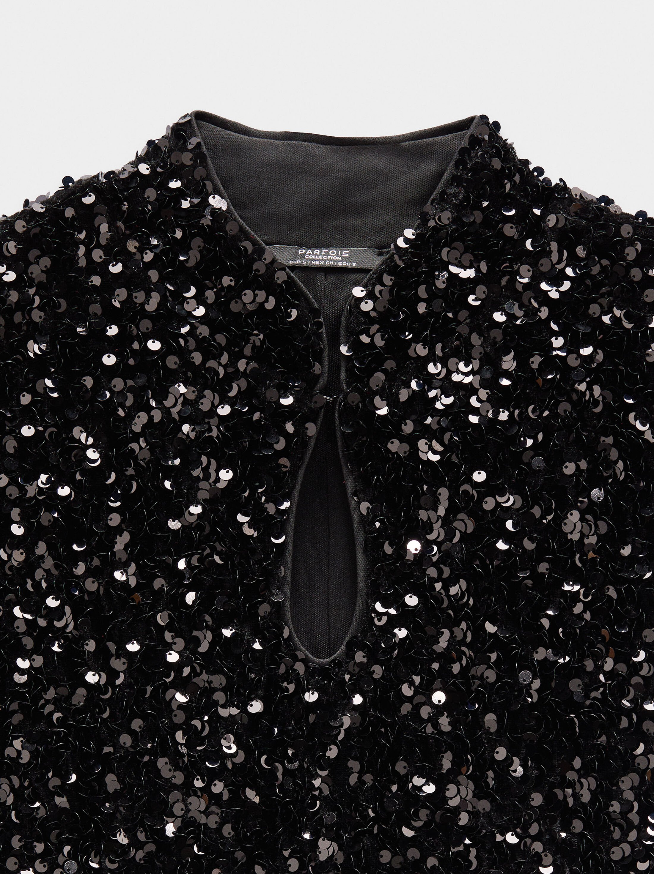 Long midi dress with sequins image number 5.0