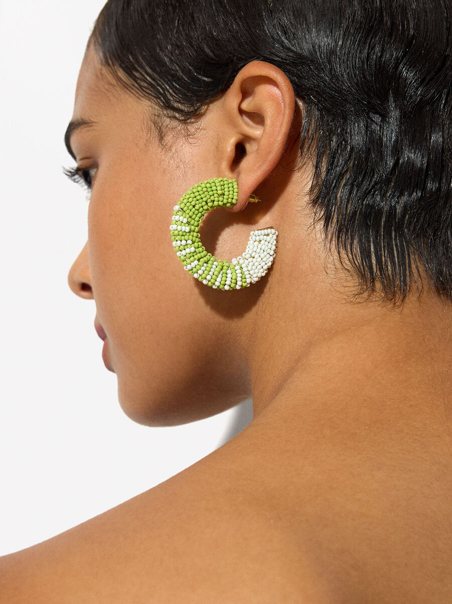 Beaded hoop earrings