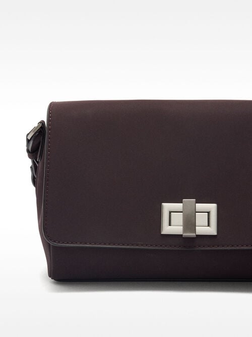 Crossbody bag with flap