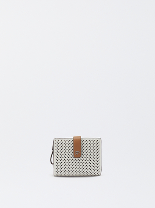 Perforated Wallet, White, hi-res