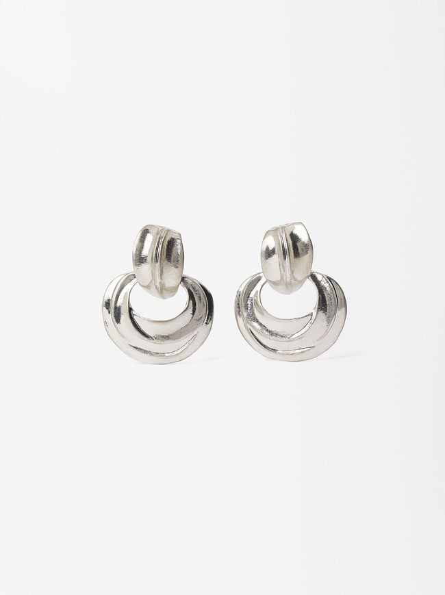 Irregular Silver Earrings image number 0.0