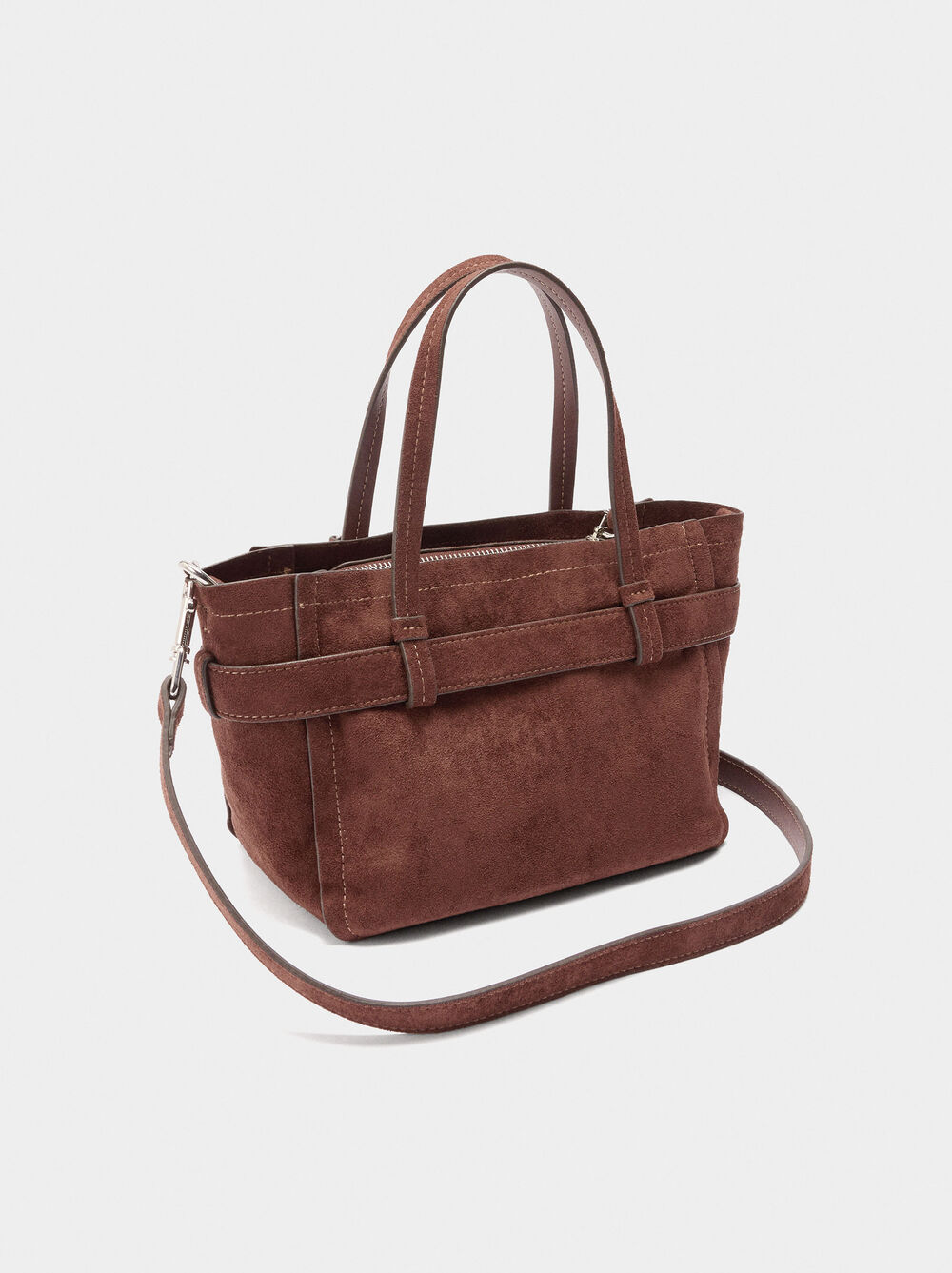 Tote bag with belt and pendant