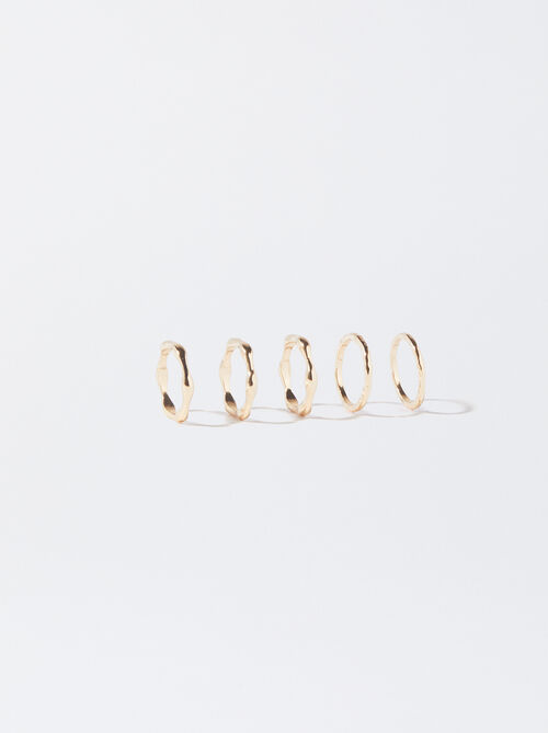 Set Of Gold-Toned Rings