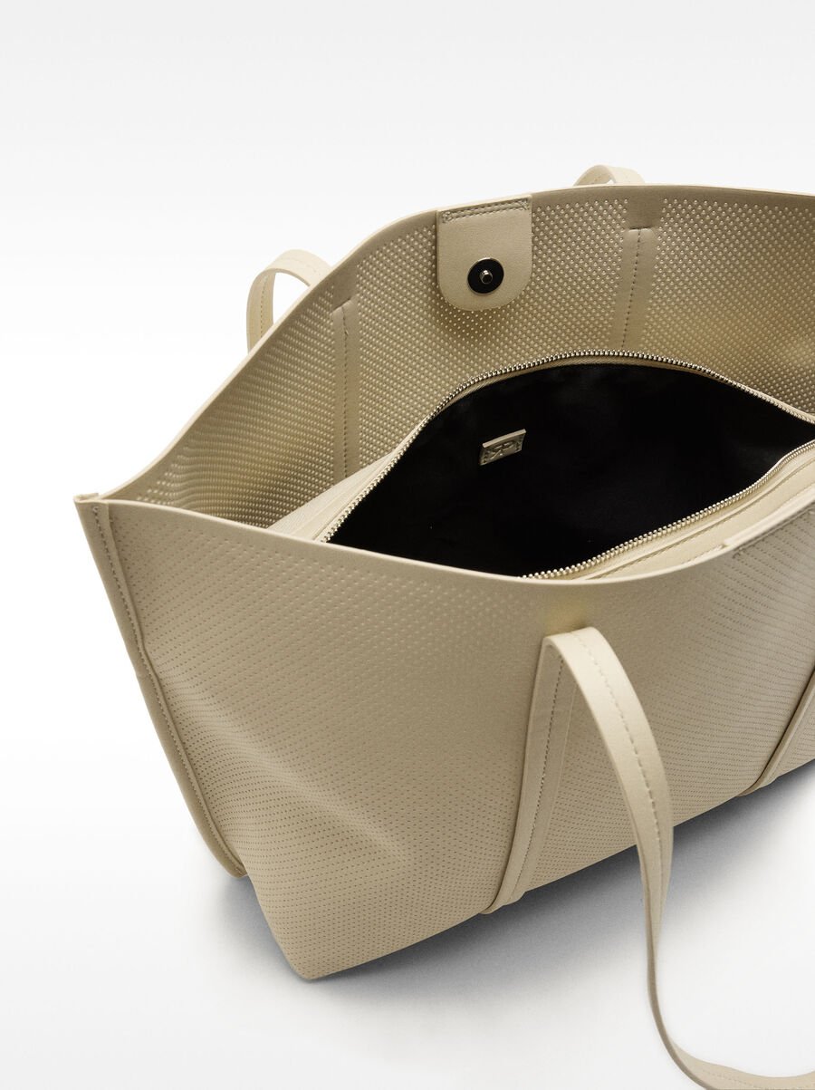 Borsa shopper forata con borsa rimovibile