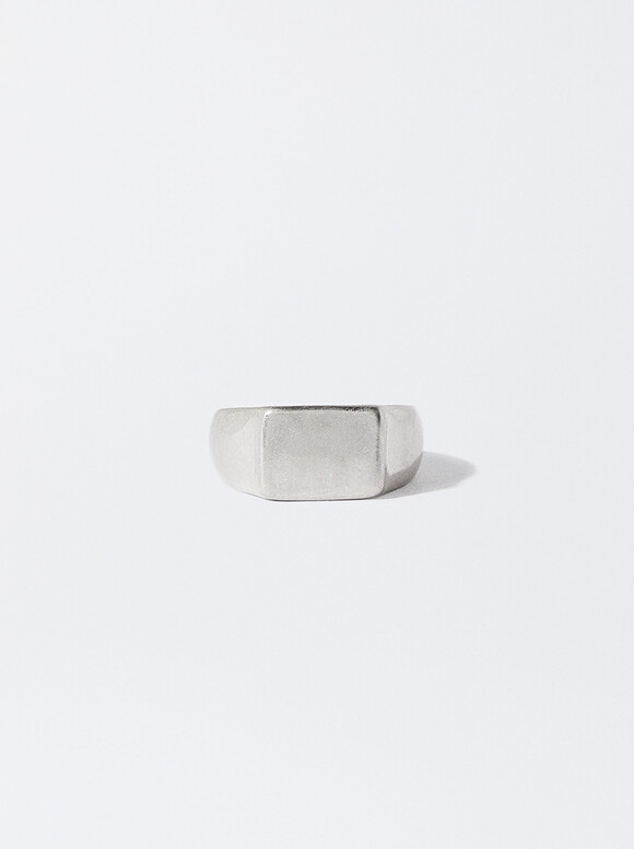 Silver Ring With Matte Effect, , hi-res