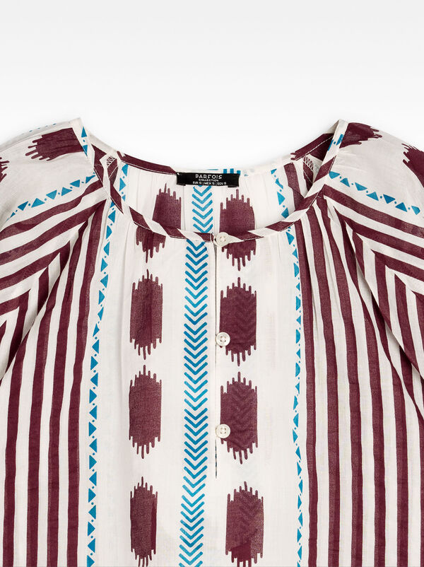 Printed blouse with 100% cotton