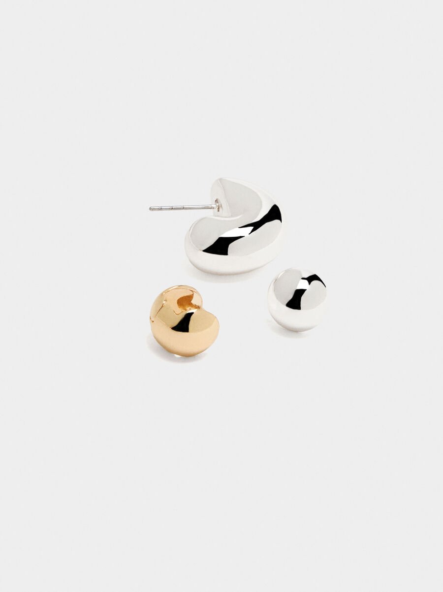 Bicolor set of earrings