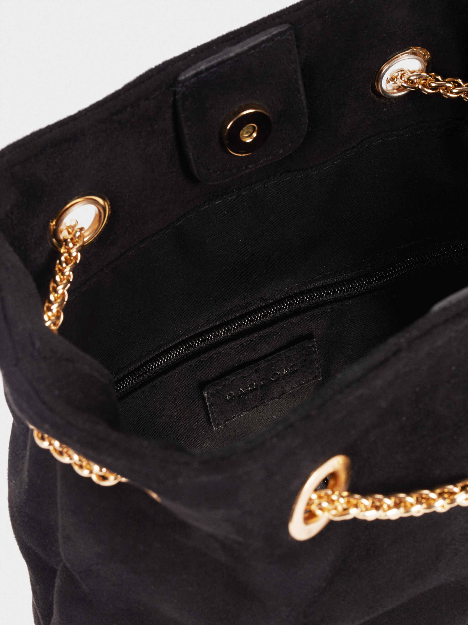 Bolso Bombonera De Rafia Combinado Negro Mujer Bolsos Bombonera