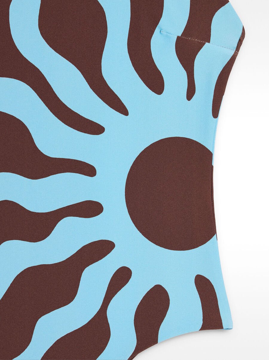 Maillot de bain asymétrique imprimé