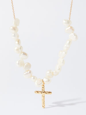 Silver 925 Necklace With Freshwater Pearls image number 1.0