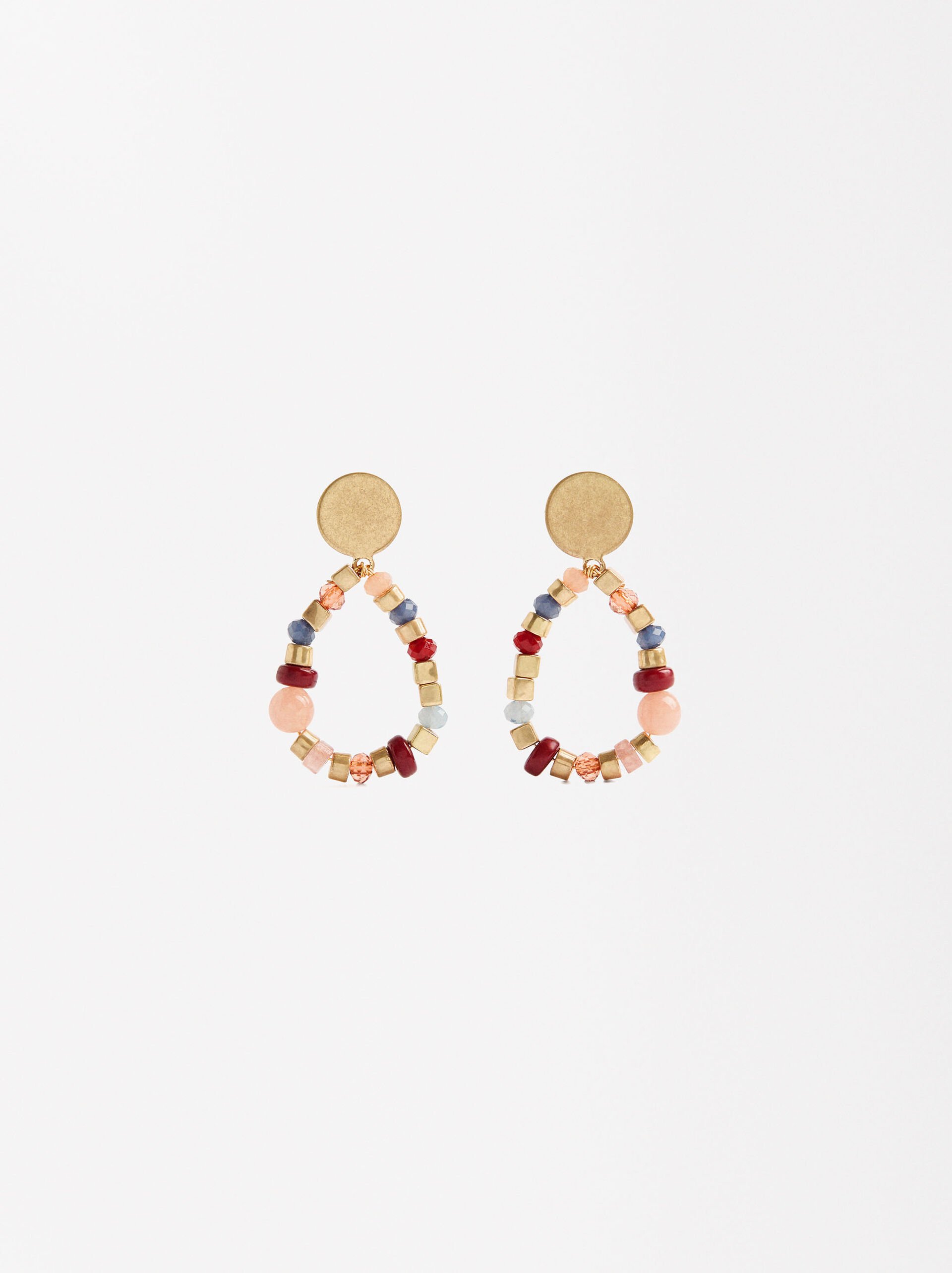 Boucles d'oreilles en perles multicolores image number 0.0