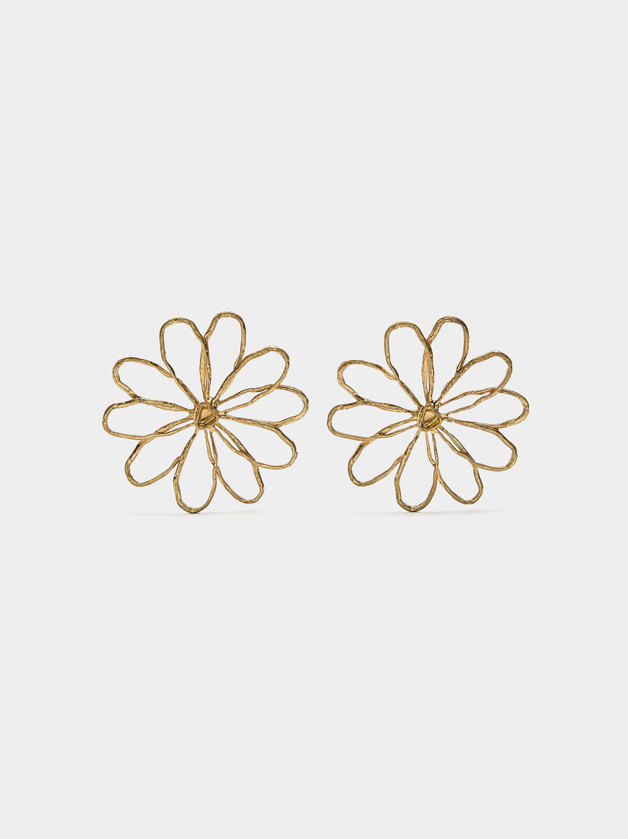 Maxi flower hoop earrings