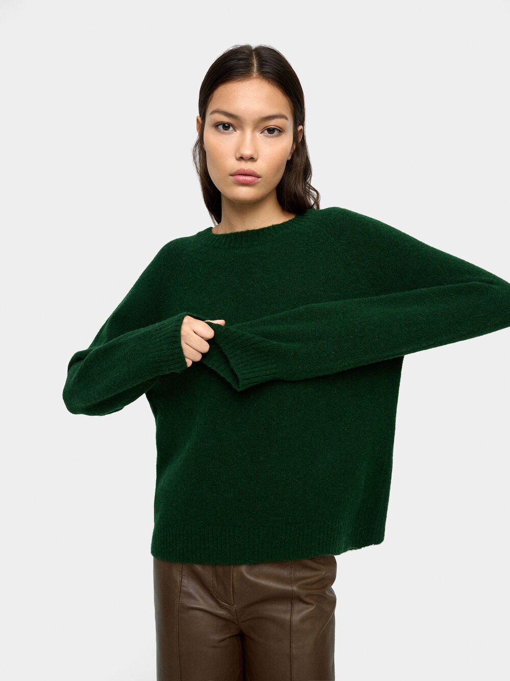 Knit sweater with wool